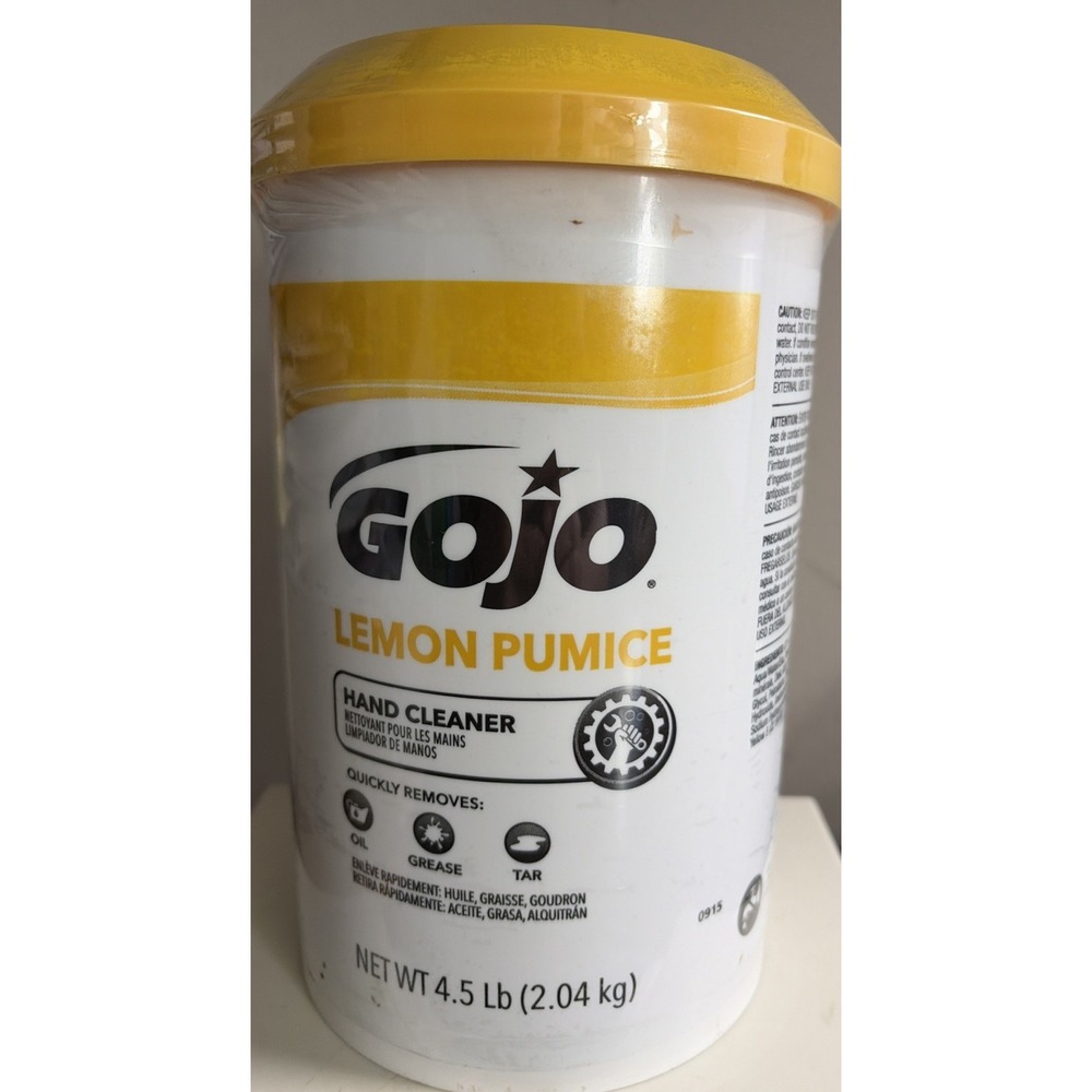 NEW Gojo Lemon Pumice Hand Cleaner 4.5 Lb Tub Heavy Duty Shop Soap HTF